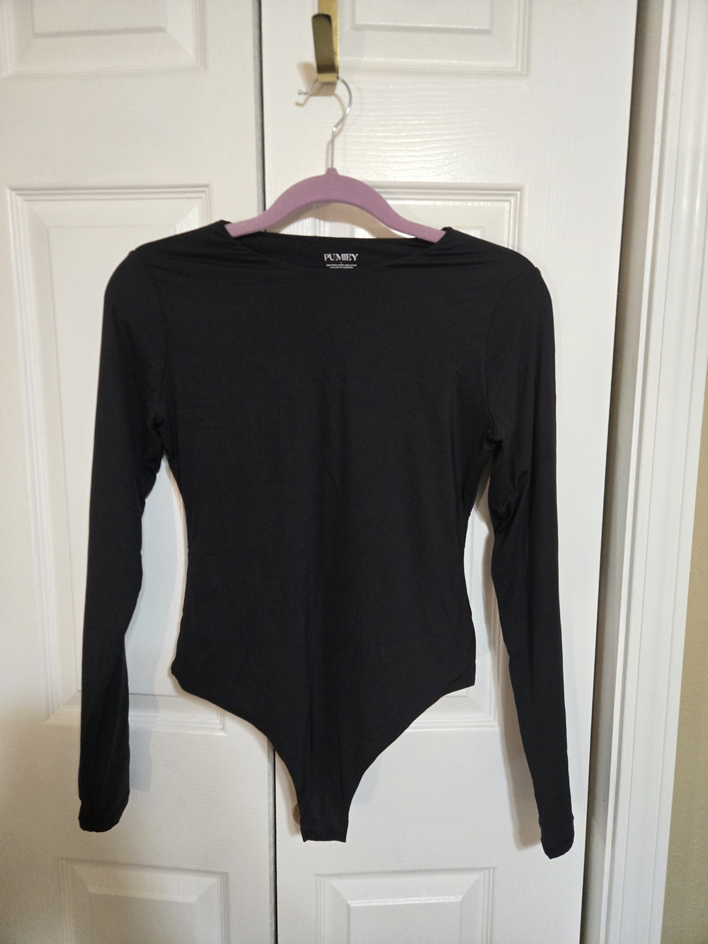 Black Long-Sleeve Women's Bodysuit